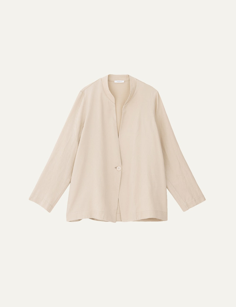 Philosophy cream blazer long sleeve front flat view