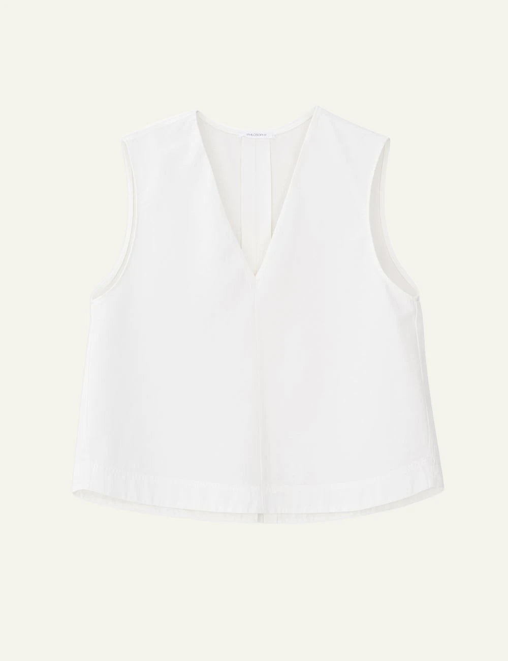 Philosophy cropped top white front view
