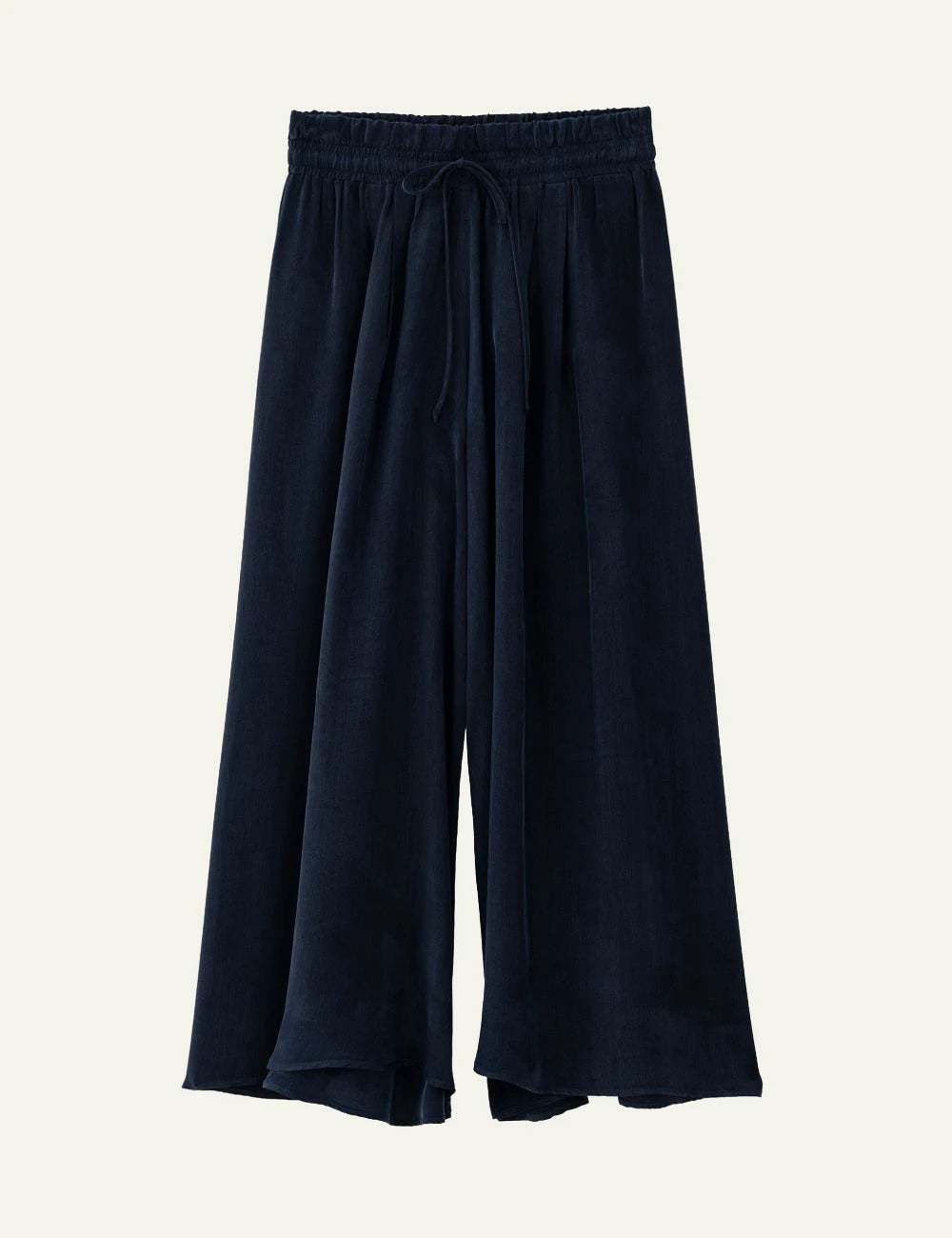 Philosophy cupro jupe culotte dark blue wide leg front flat view