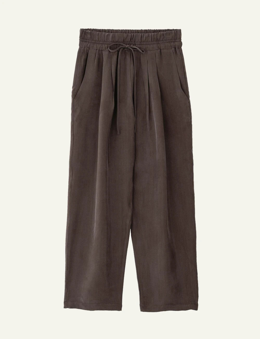 PHILOSOPHY CUPRO PLEATED PANTS BROWN