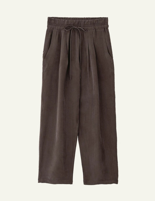 PHILOSOPHY CUPRO PLEATED PANTS BROWN