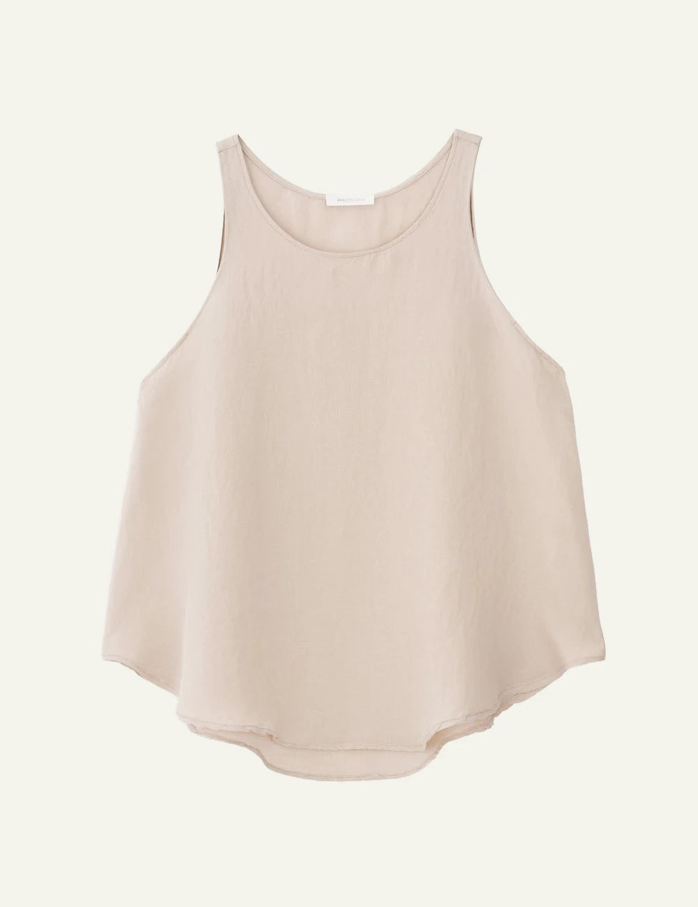 Philosophy gauze halter neck top light beige flat lay