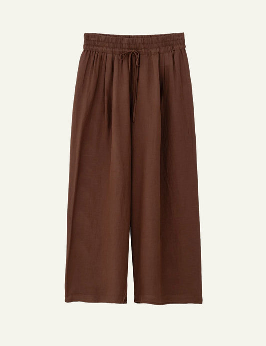 Philosophy gauze jupe culotte brown front full view
