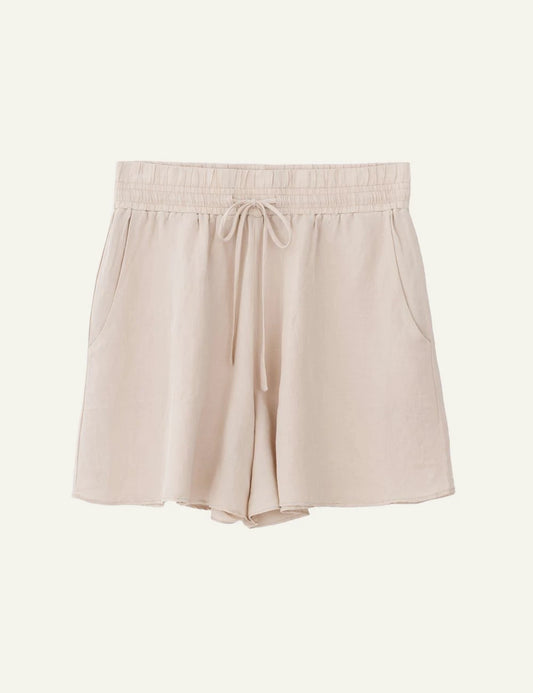 Philosophy gauze shorts light beige front view