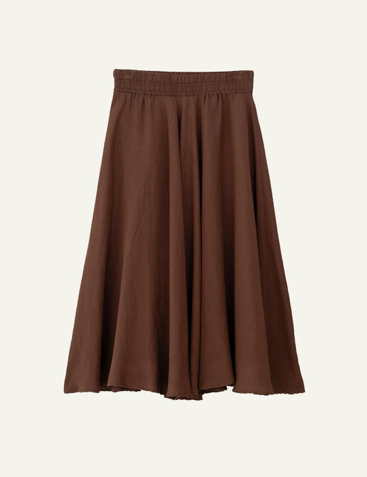 Philosophy gauze skirt brown front view