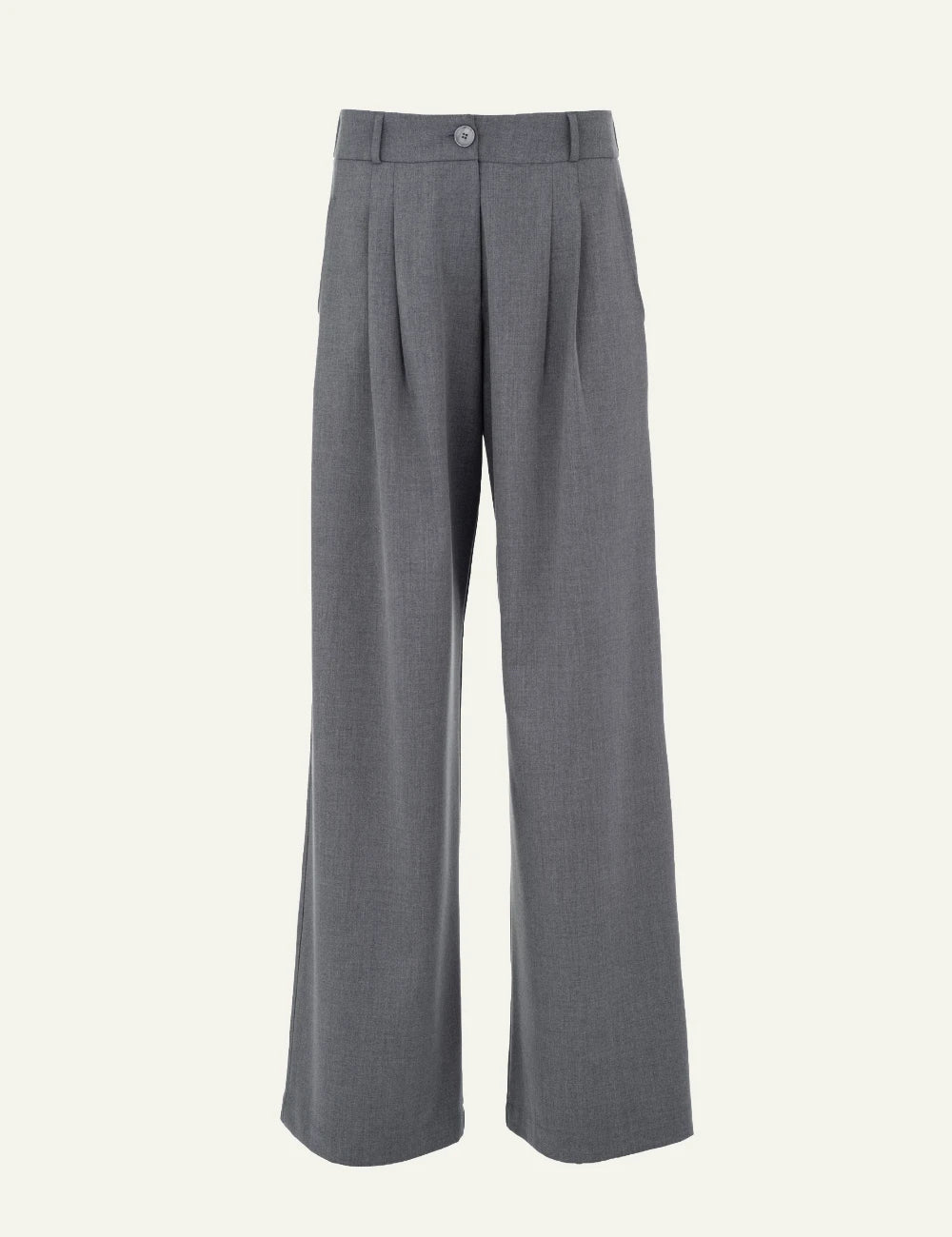 Philosophy grey light T/R pleated wide leg pants for women product shot