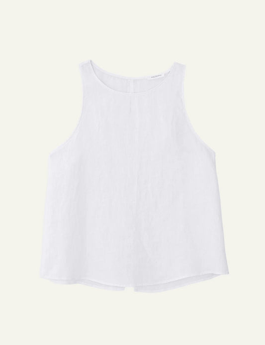 Philosophy halter neck top white front flat