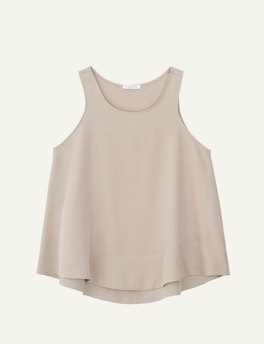 Philosophy halter neck blouse light beige sleeveless loose front view