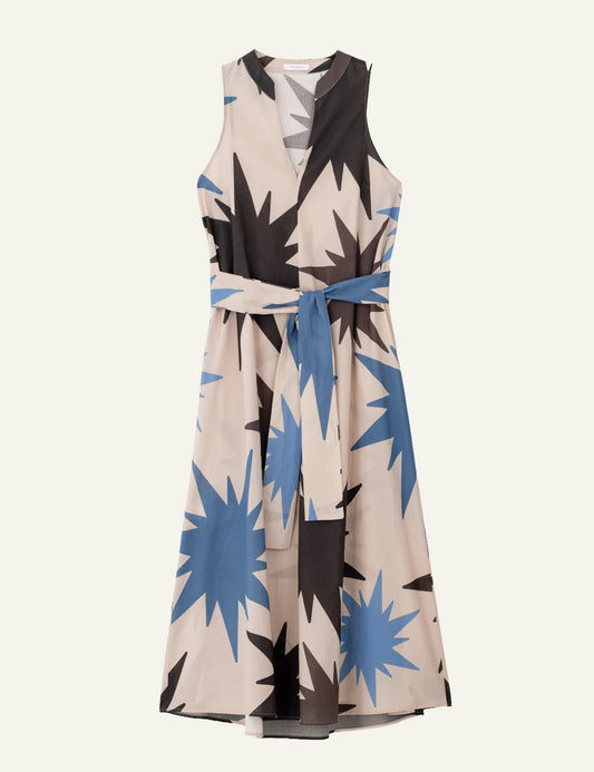 Philosophy halter neck dress ciel midi sleeveless model full body view