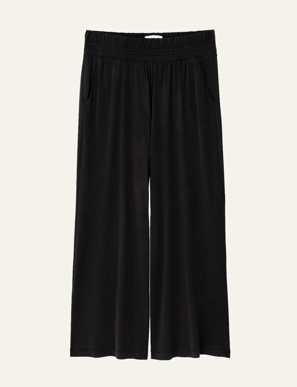 Philosophy jupe culotte off black wide leg elastic waist front view