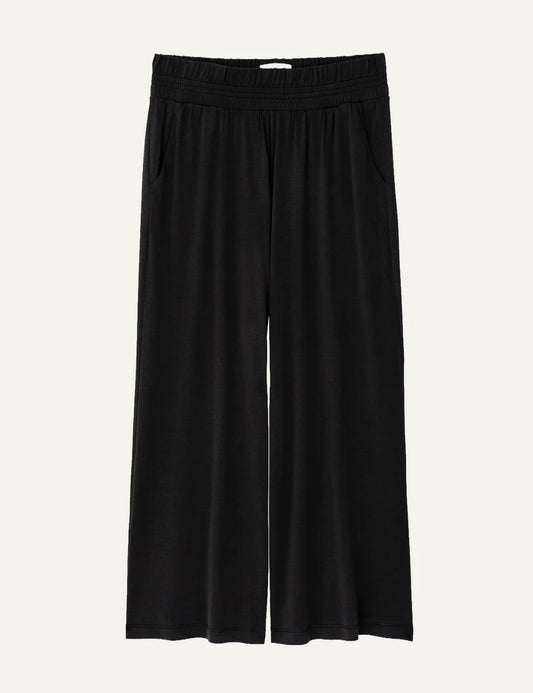 Philosophy jupe culotte off black wide leg elastic waist front view