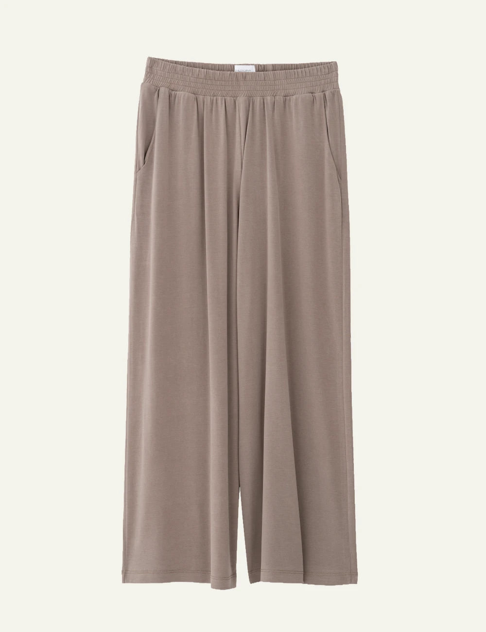 Philosophy jupe culotte taupe wide leg elastic waist front view