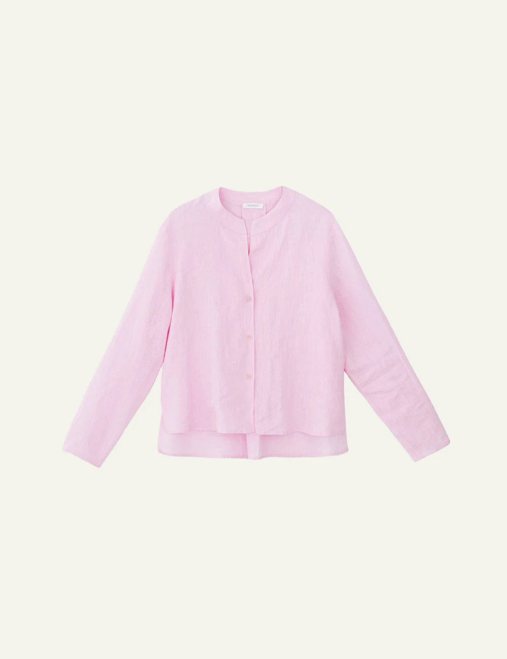 Philosophy linen cropped shirt pink front view
