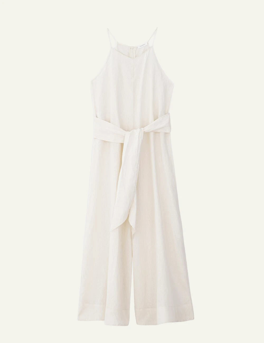 Philosophy linen jumpsuit white front full view