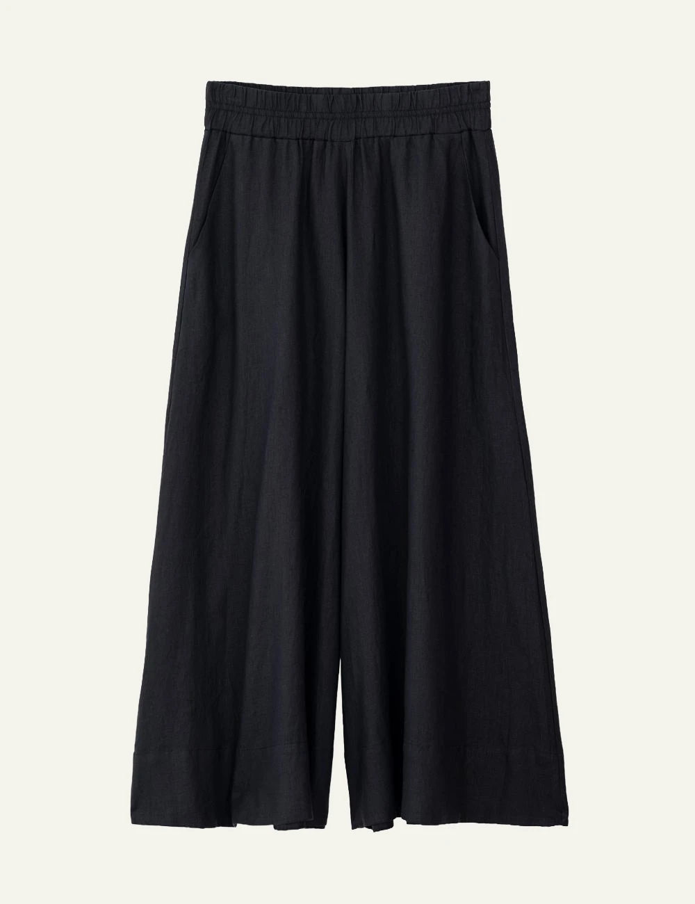 Philosophy linen jupe culotte black front relaxed fit