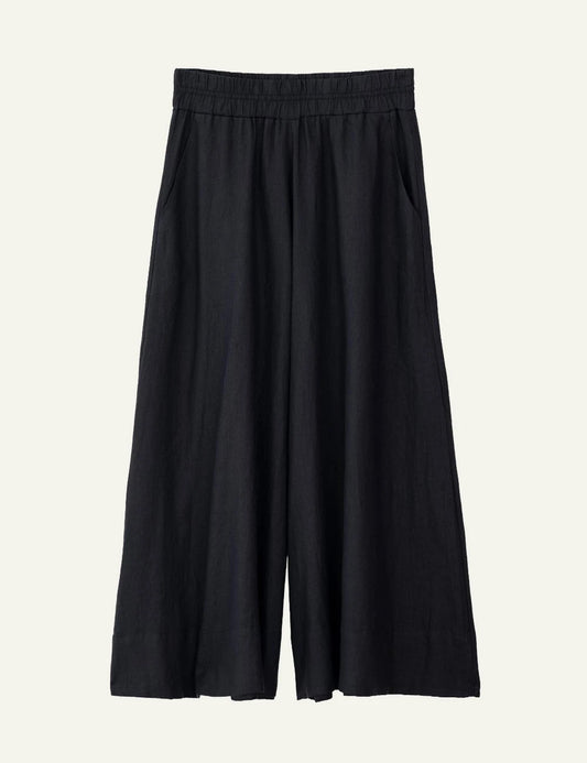 Philosophy linen jupe culotte black front relaxed fit