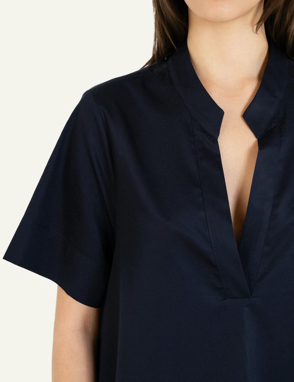 PHILOSOPHY POPLIN MINI DRESS DARK BLUE