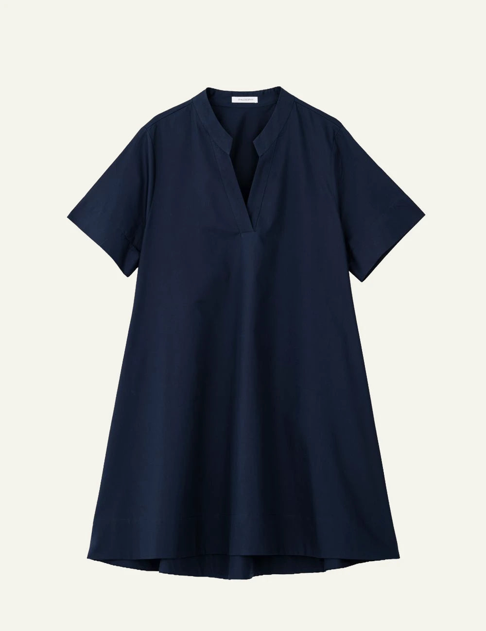 PHILOSOPHY POPLIN MINI DRESS DARK BLUE