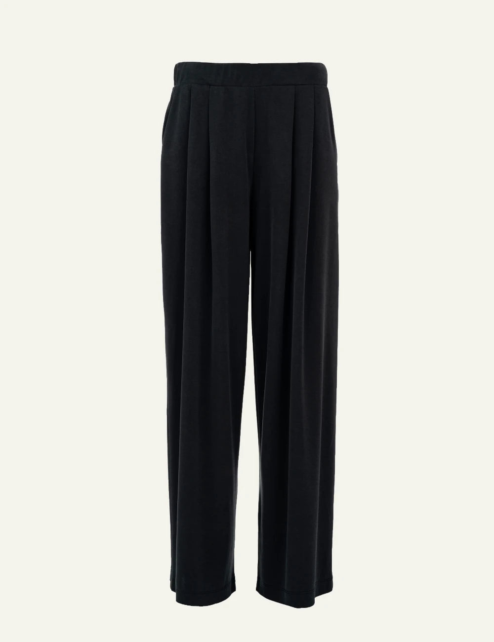 Philosophy off-black cupro pique wide leg pants for women
