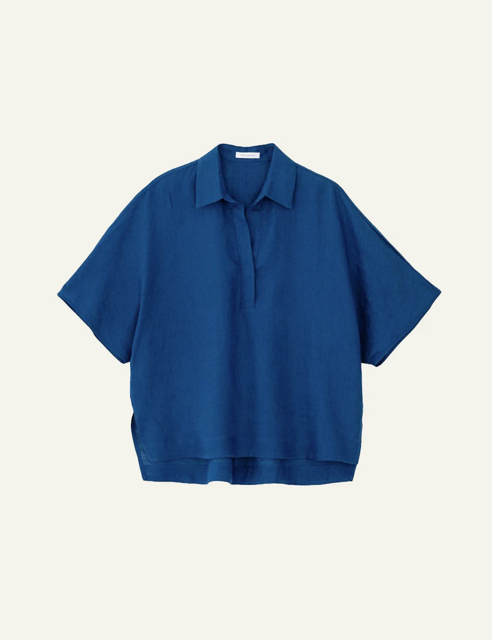 Philosophy oversized blouse blue front flat