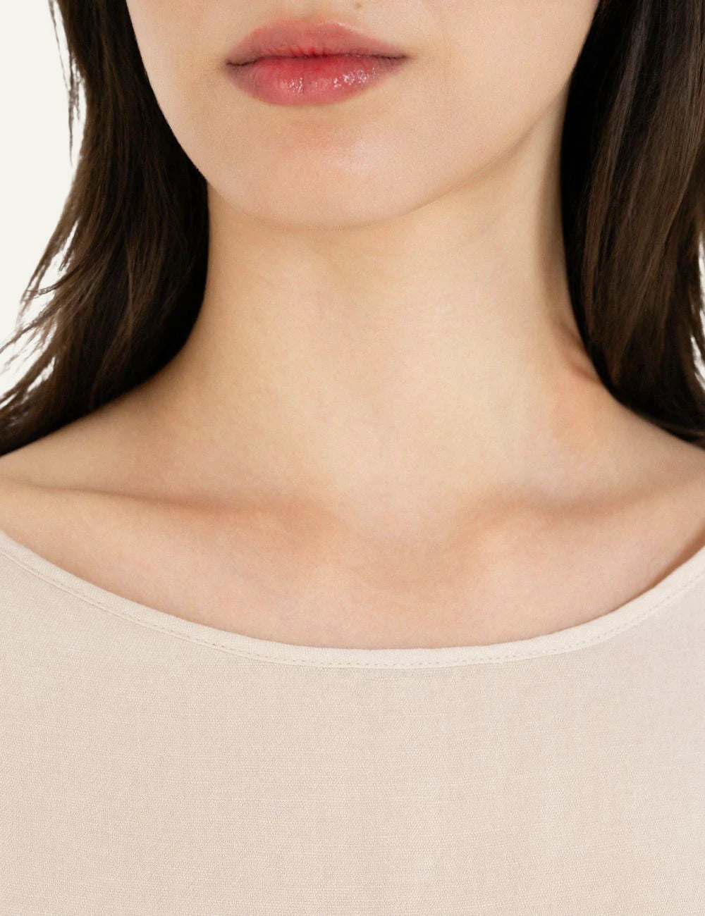 Philosophy oversized blouse light beige neckline detail