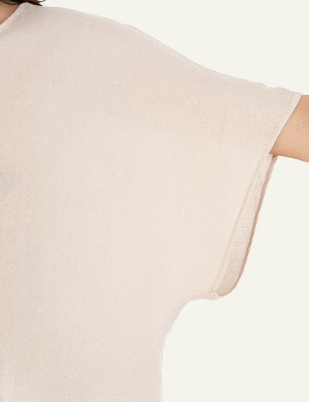 Philosophy oversized blouse light beige sleeve fabric detail