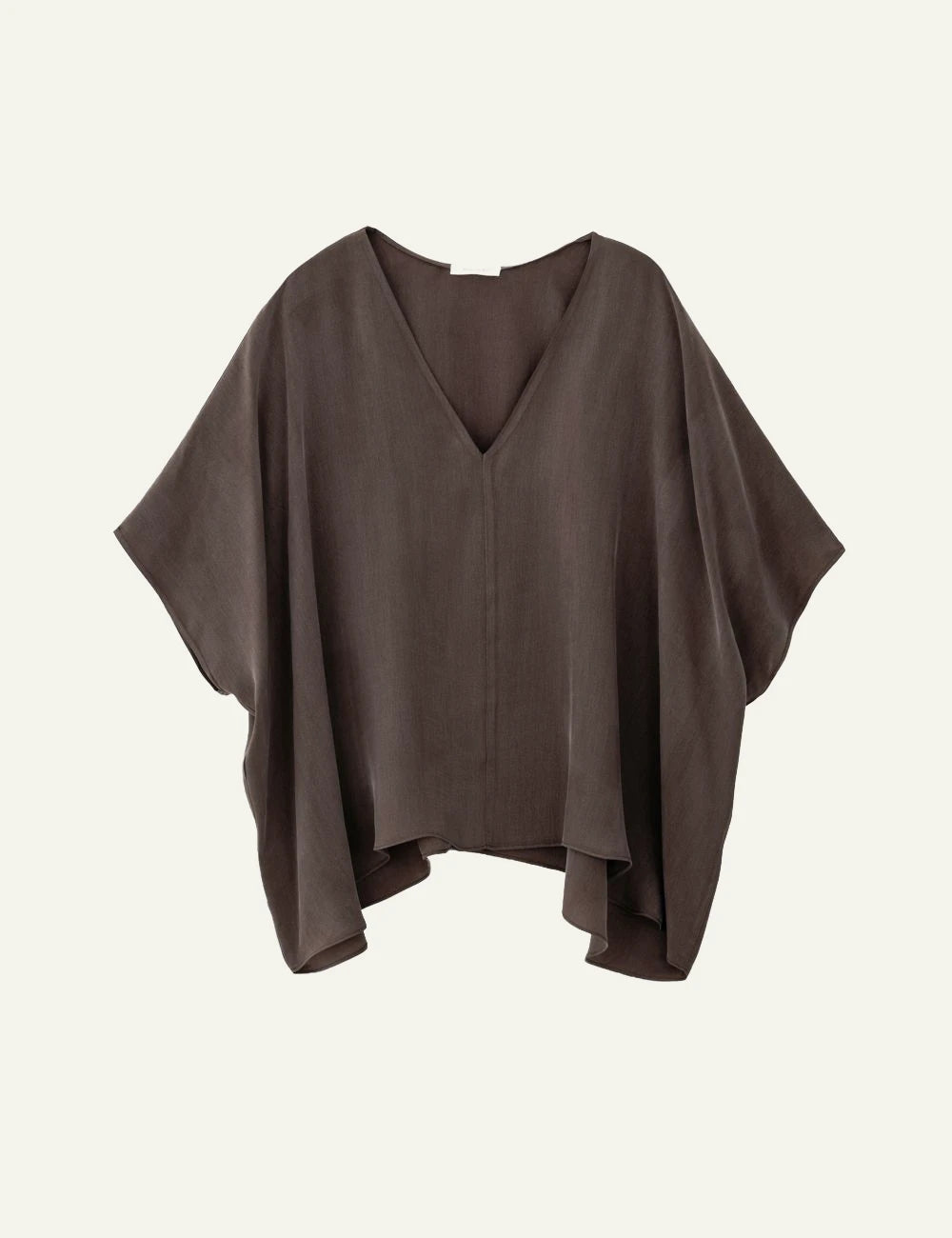 Philosophy oversized blouse brown v-neck front view
