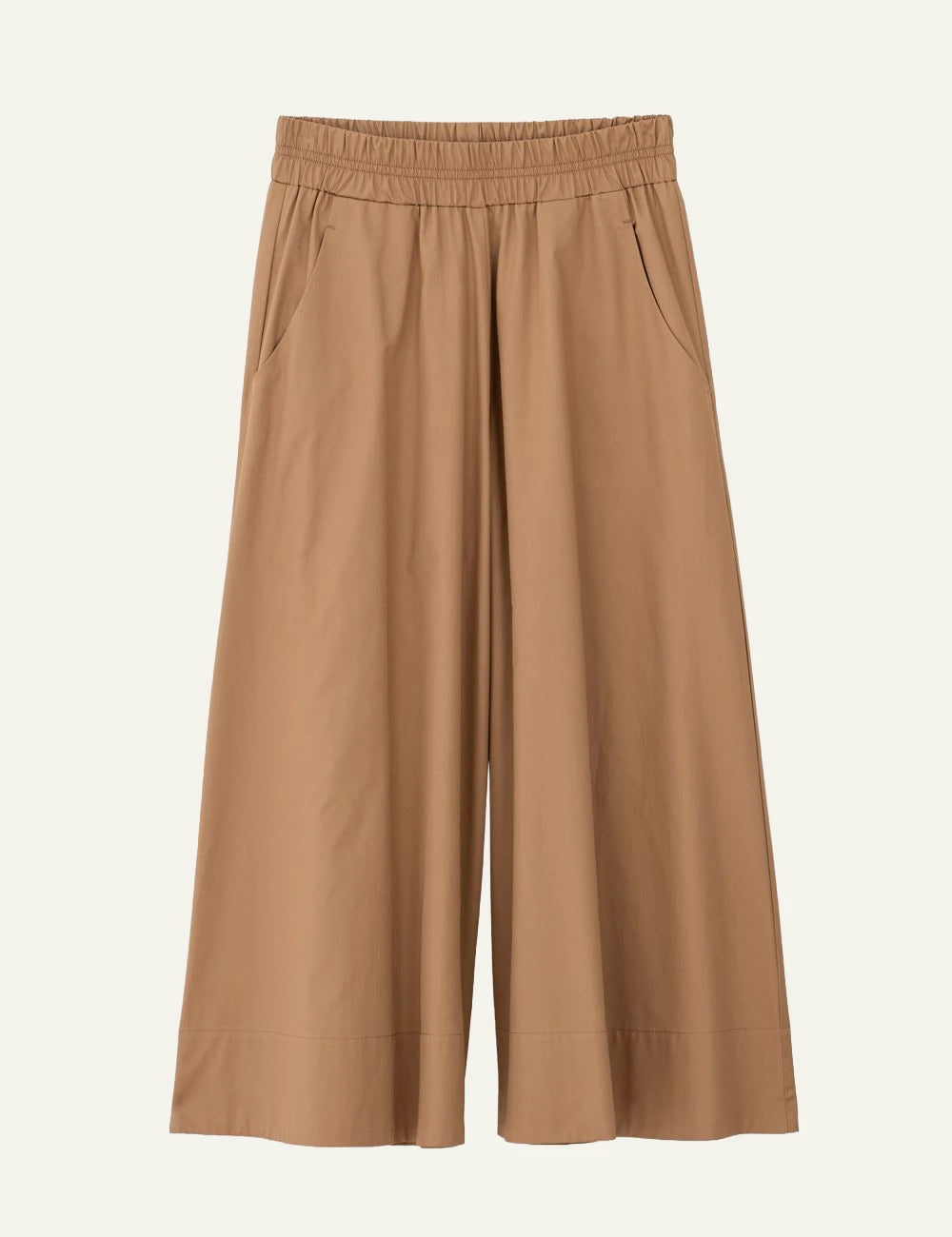 Philosophy poplin jupe culotte camel flat lay front view