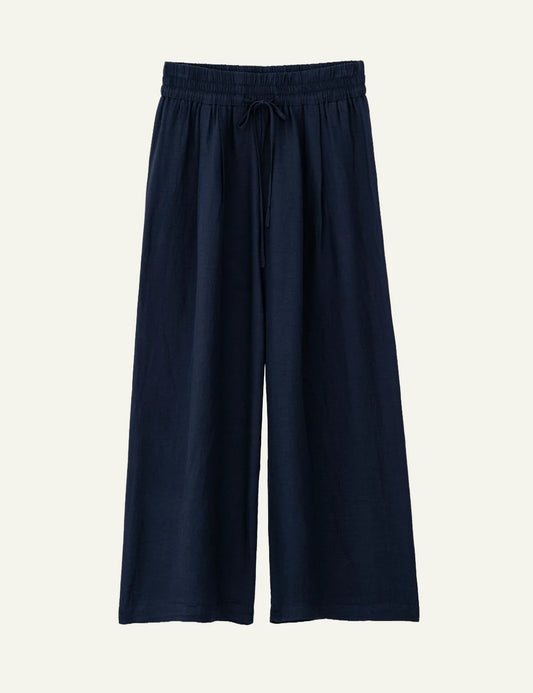 Philosophy gauze jupe culotte blue black model side view