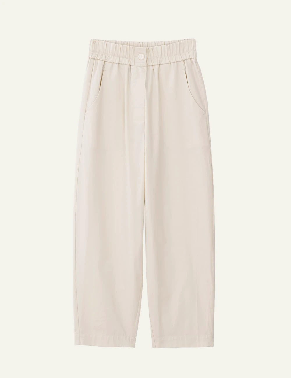 Philosophy poplin barrel pants cream flat lay front