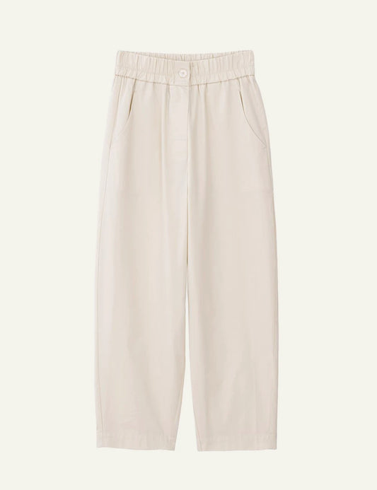 Philosophy poplin barrel pants cream flat lay front