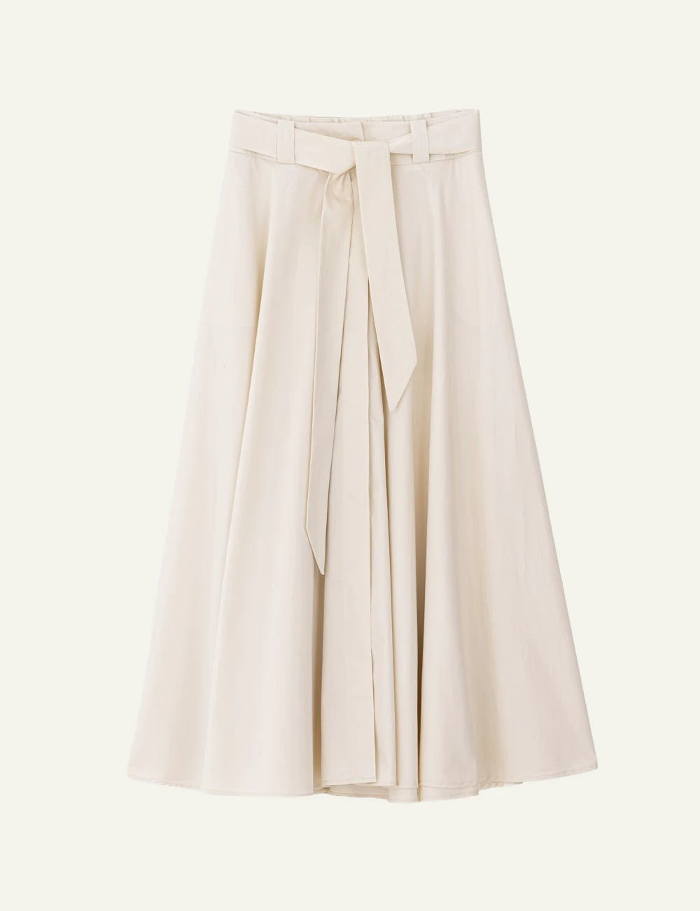 Philosophy poplin skirt cream front full view