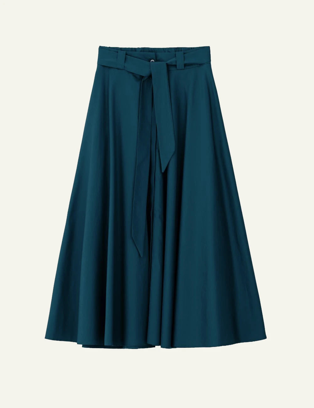 Philosophy poplin skirt green front full view