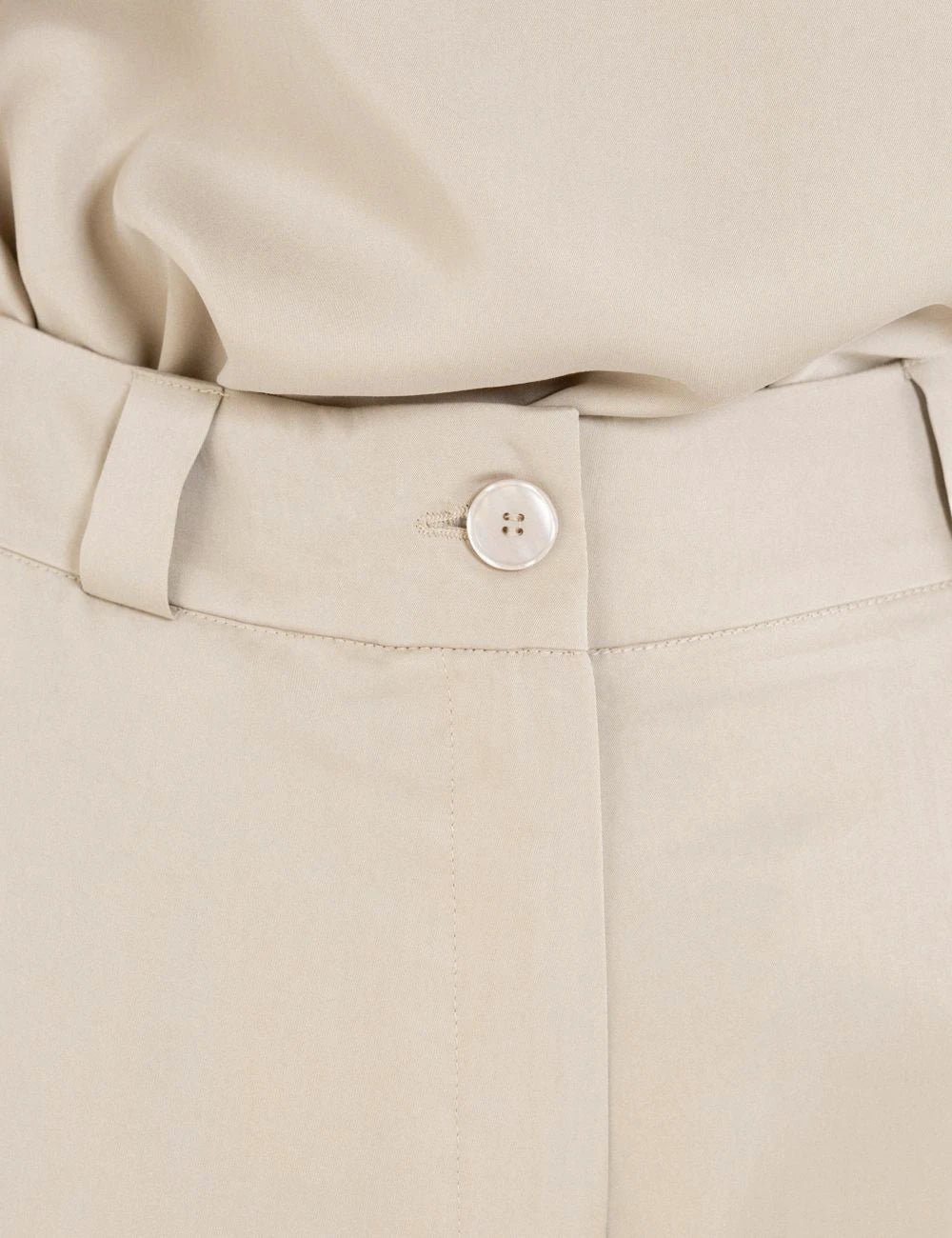 Philosophy regular pants light beige tailored straight fit front detail view