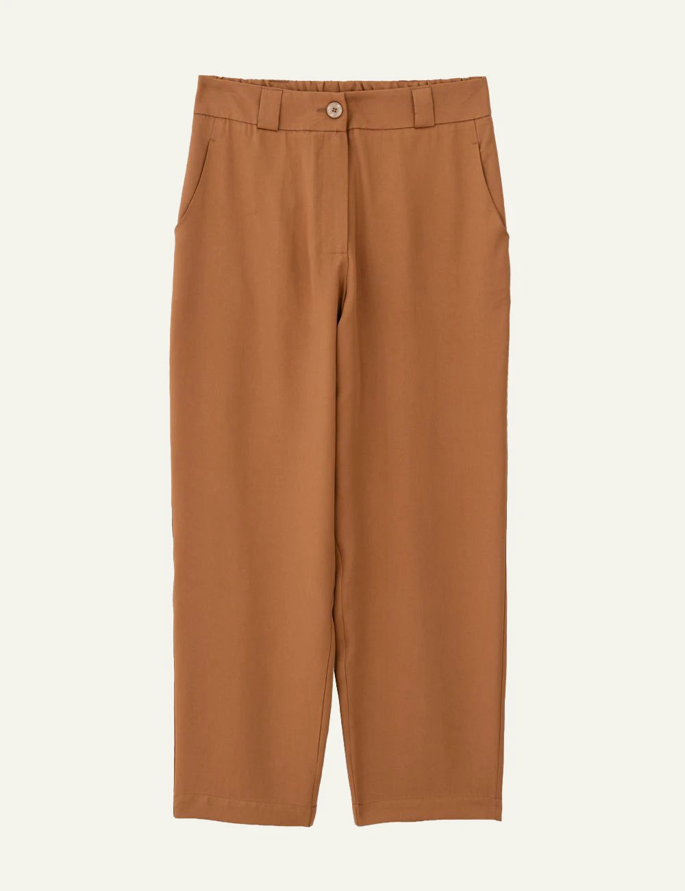 Philosophy regular pants camel tailored straight fit front flat view