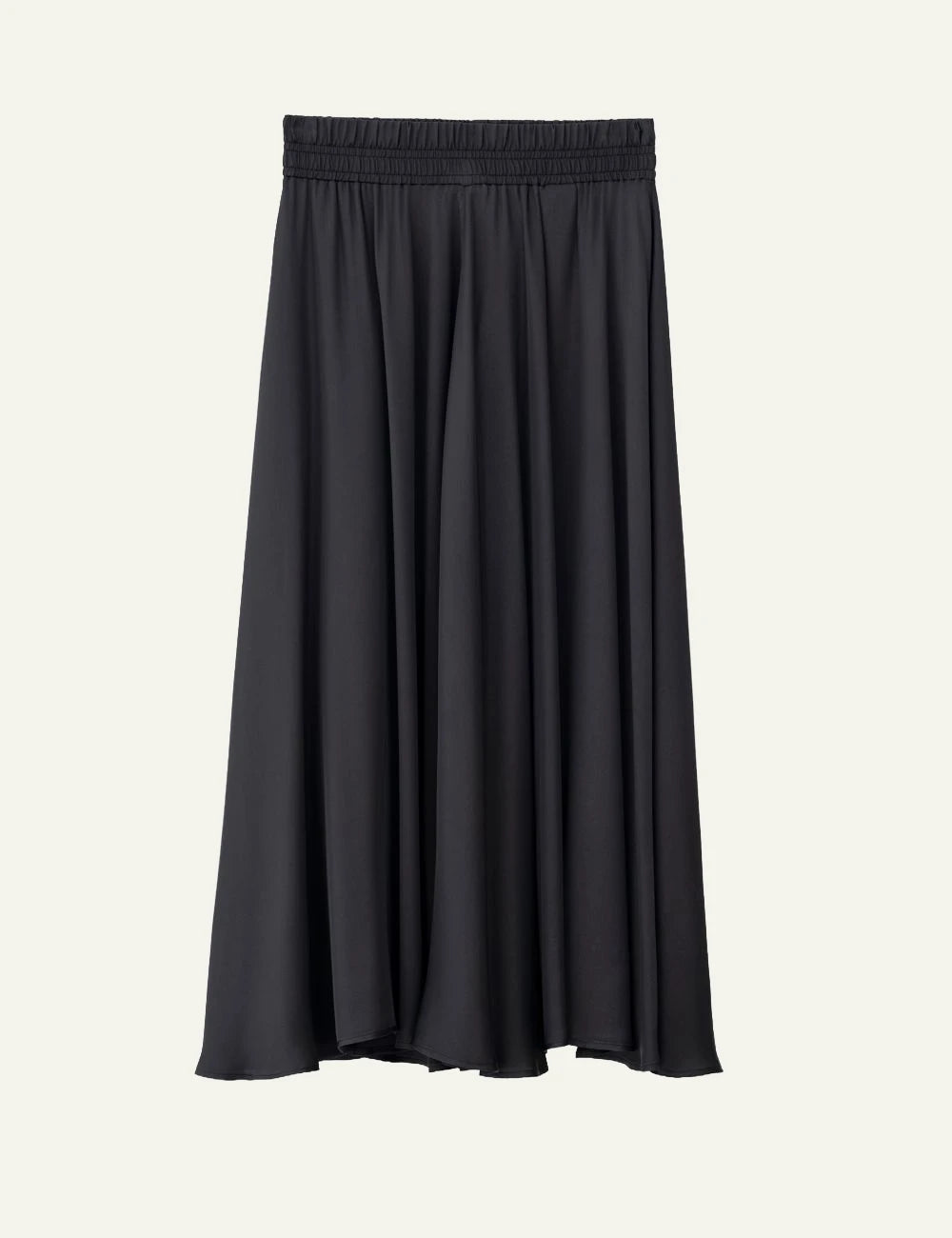 Philosophy satin fine skirt off black front flat view
