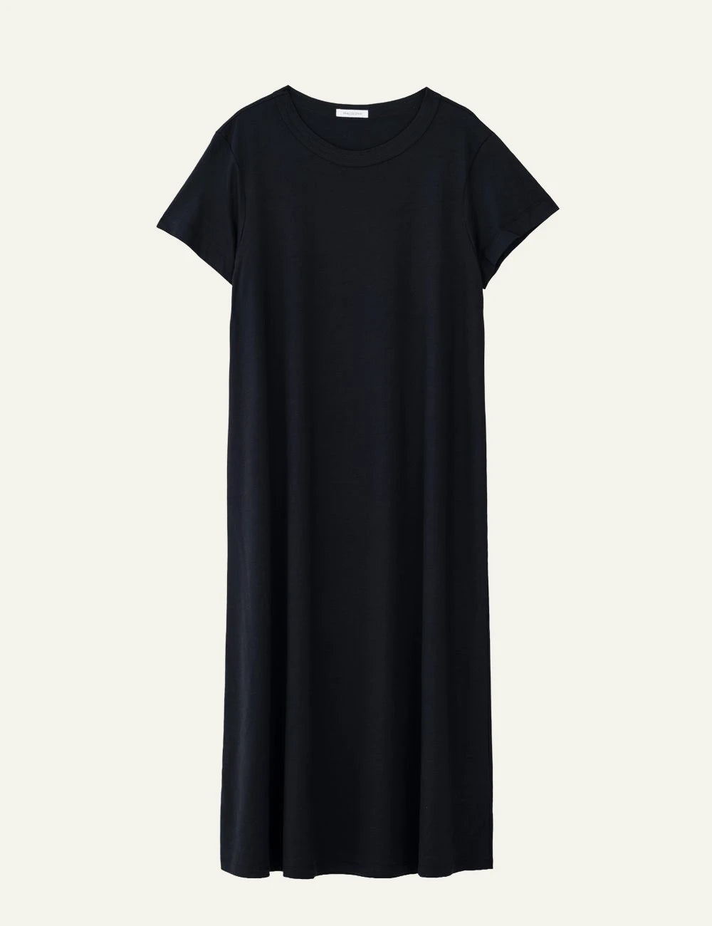 Philosophy short sleeve dress black midi casual dress front flat view