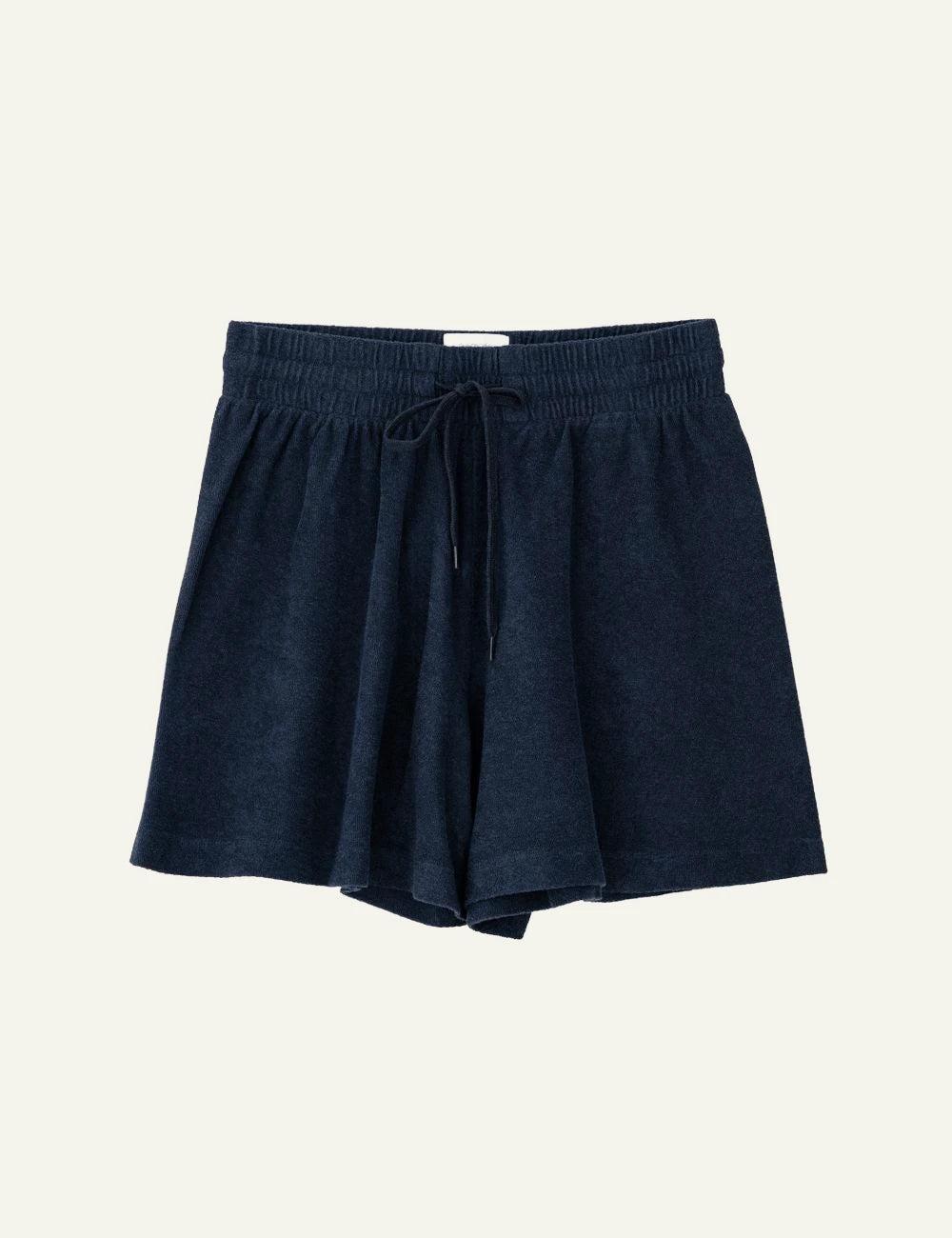 Philosophy terry shorts dark blue relaxed fit front flat view