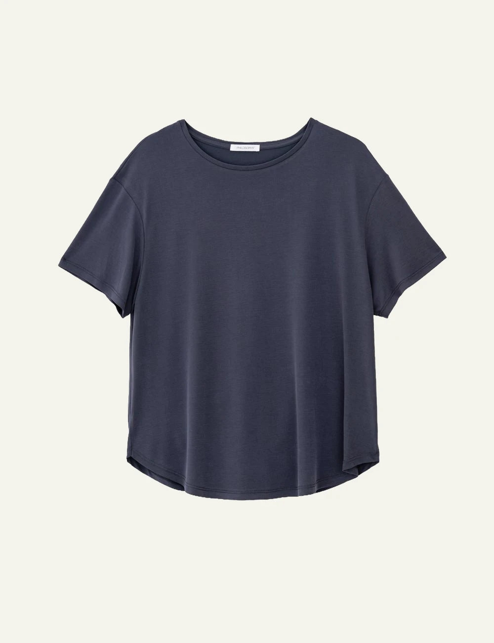 philosophy t shirt off black relaxed fit crewneck front view