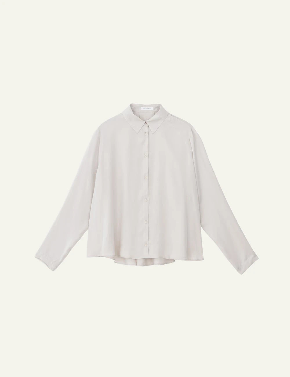 Philosophy white shirt long sleeve button front clean view