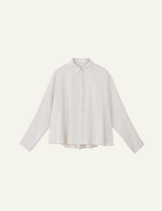 Philosophy white shirt long sleeve button front clean view