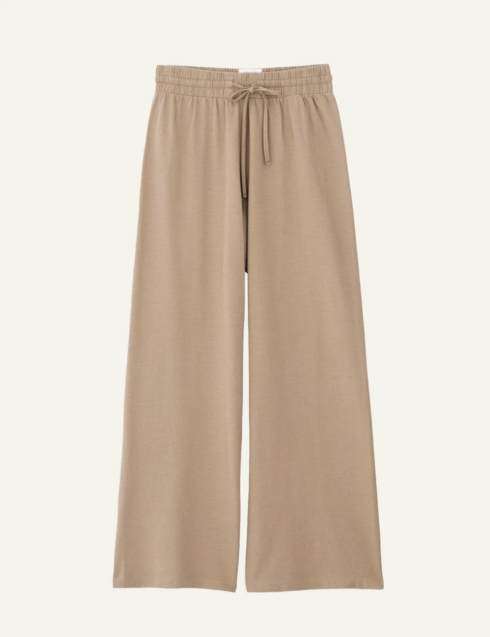 philosophy wide leg pants beige relaxed front flat view