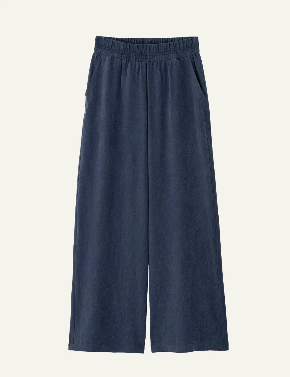 Philosophy wide leg pants dark blue relaxed fit back view