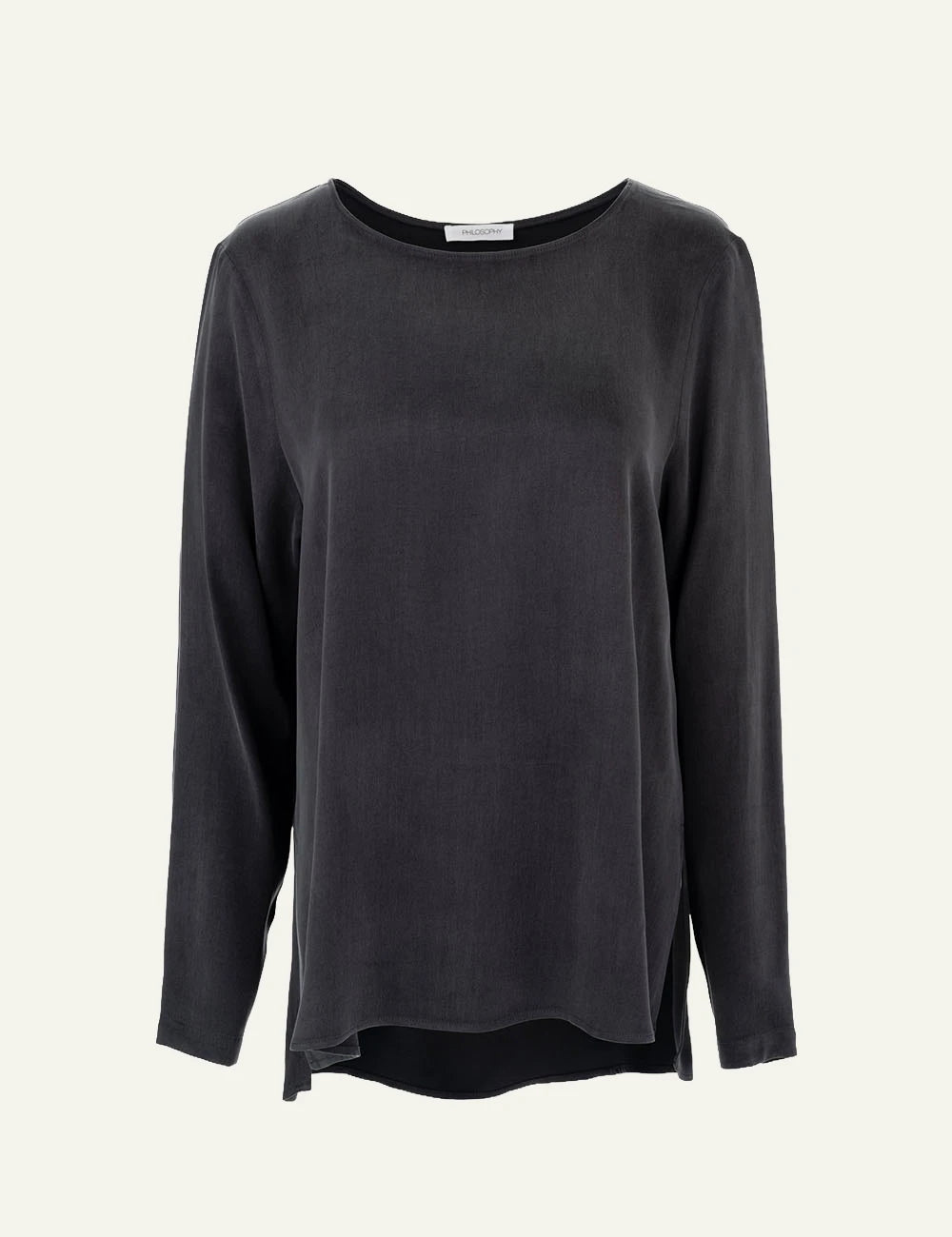 Philosophy women's anthracite cupro viscose long blouse