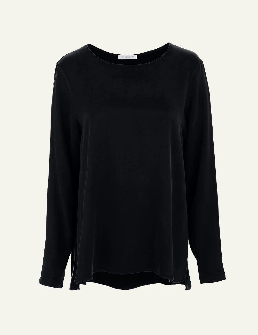 Philosophy women's black cupro viscose long blouse