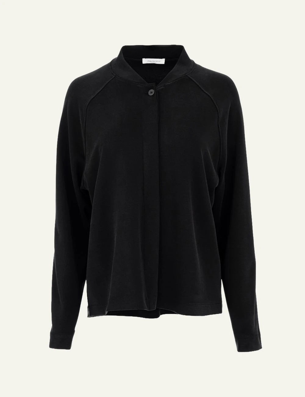 Philosophy women's black heavy rib sandwashed jacket