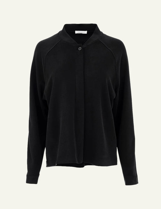 Philosophy women's black heavy rib sandwashed jacket