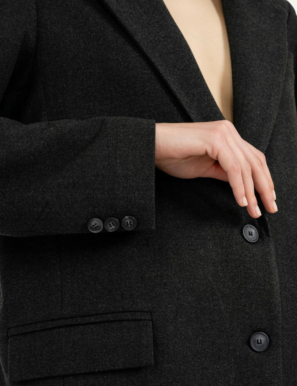 Philosophy women's black heavy T/R blazer side detail