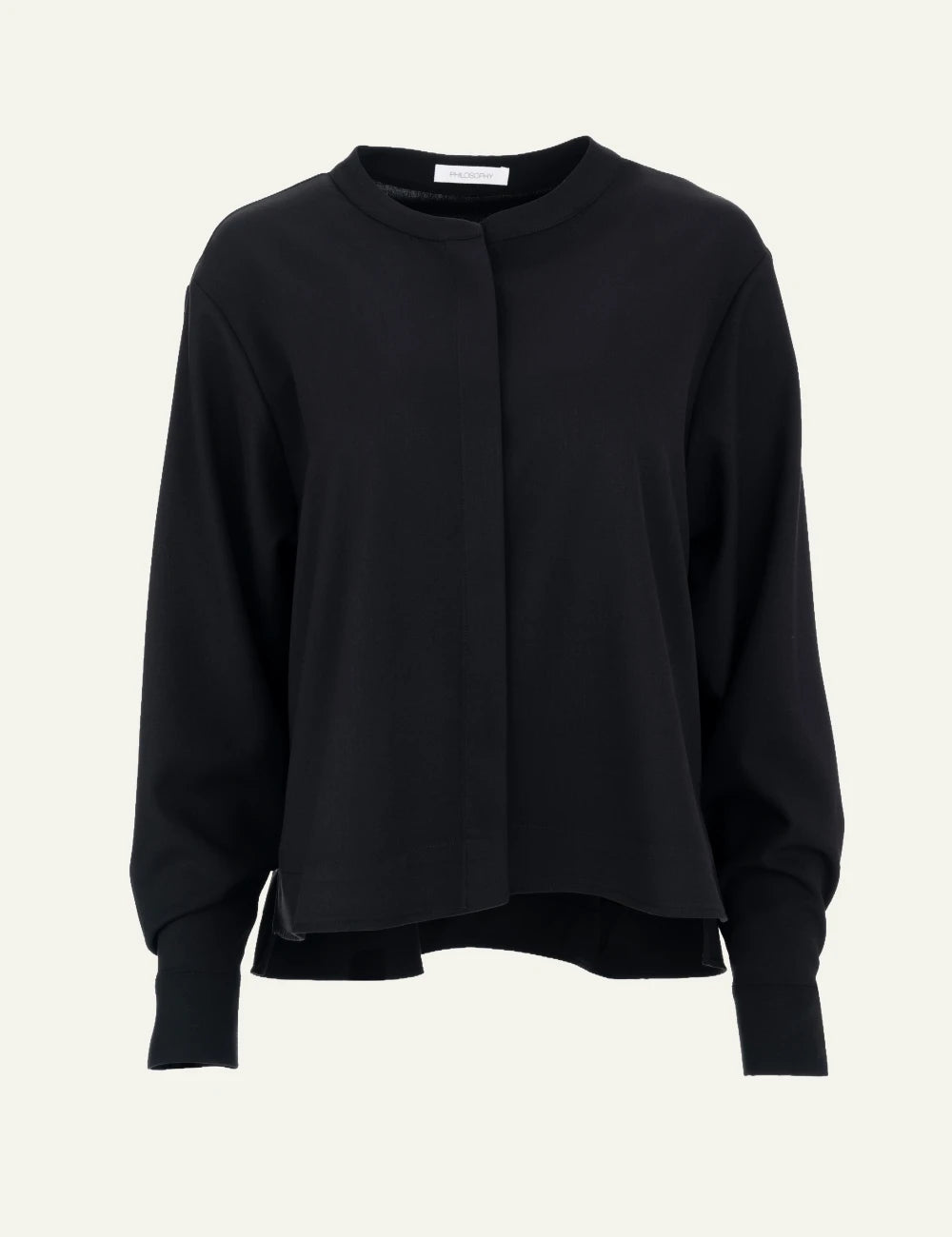 Philosophy women's black lightweight cropped shirt