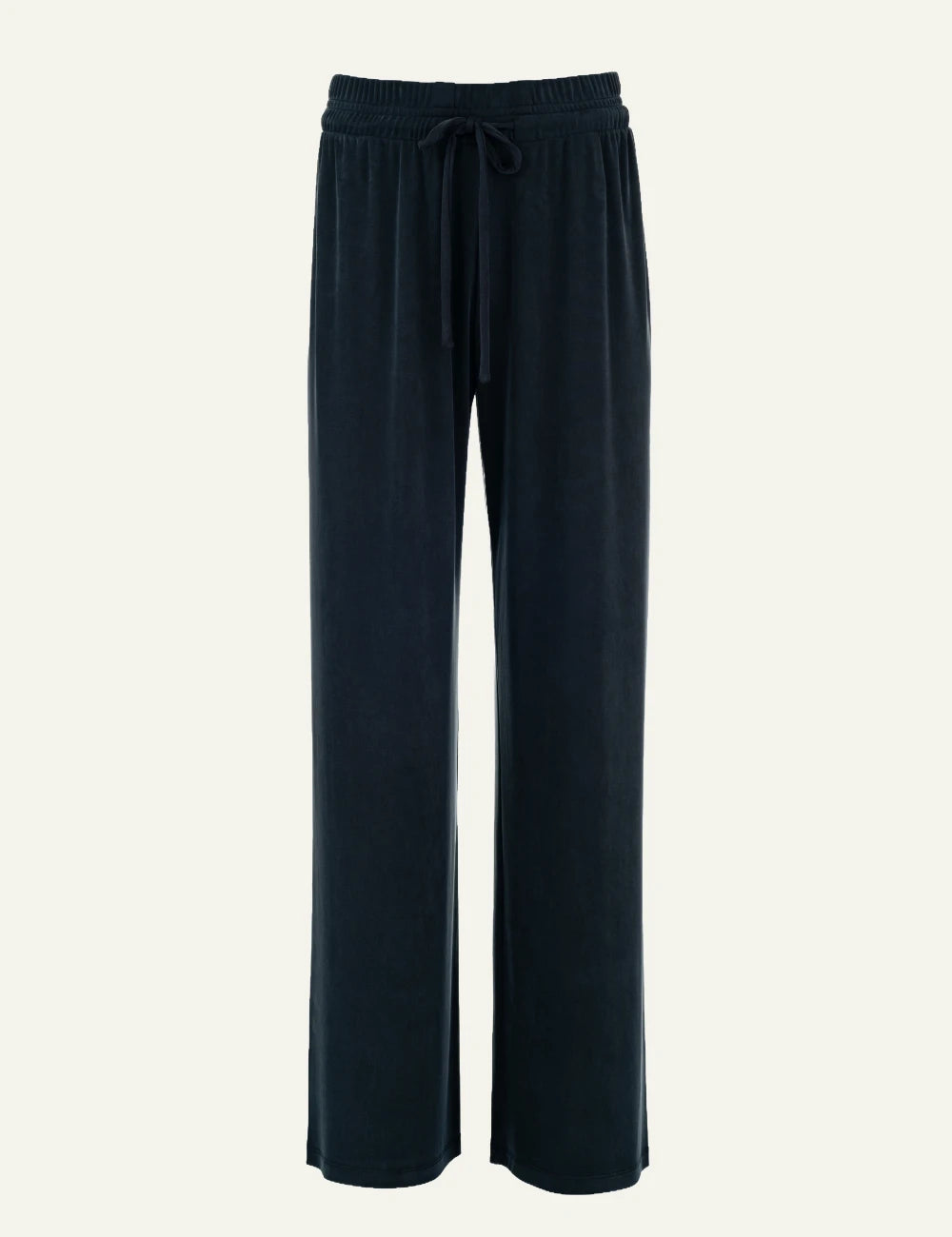 Philosophy women's black rib sandwashed wide leg pants